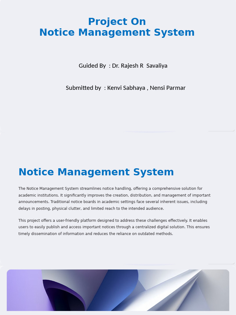 Streamlined Notice Management System | PDF | Information Technology ...