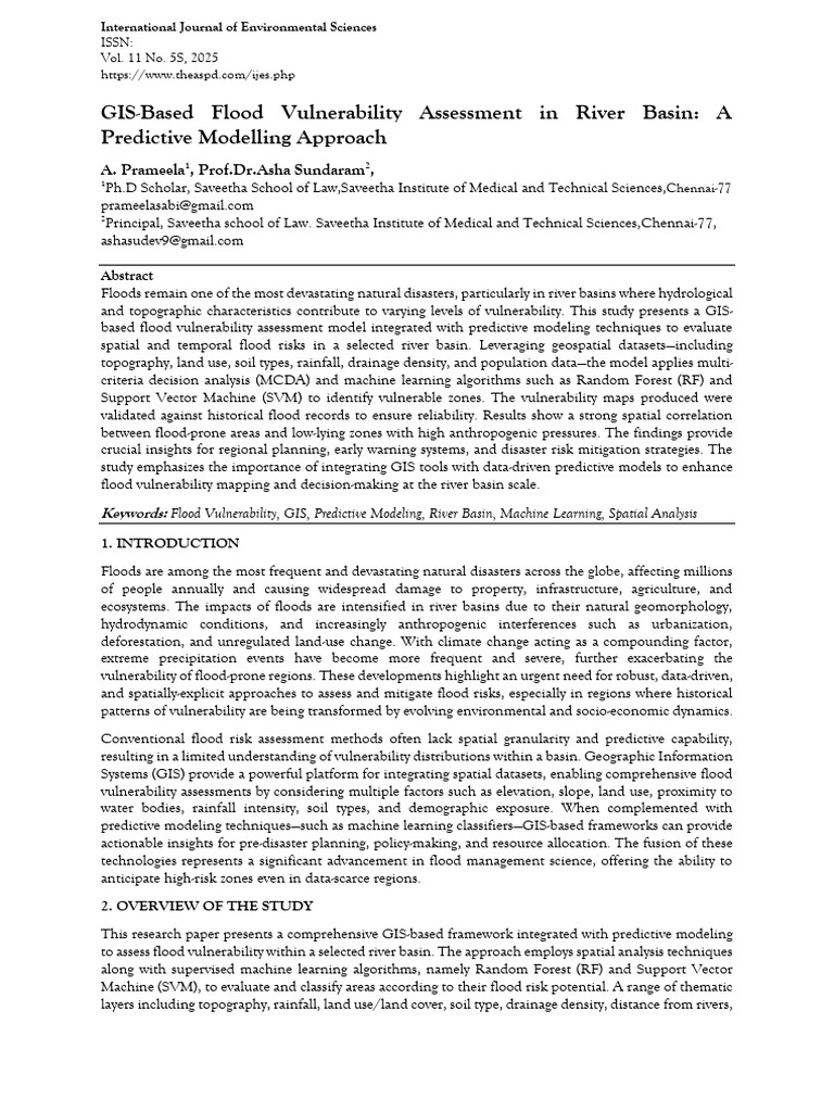 GIS Flood Vulnerability Assessment Model | PDF | Receiver Operating ...
