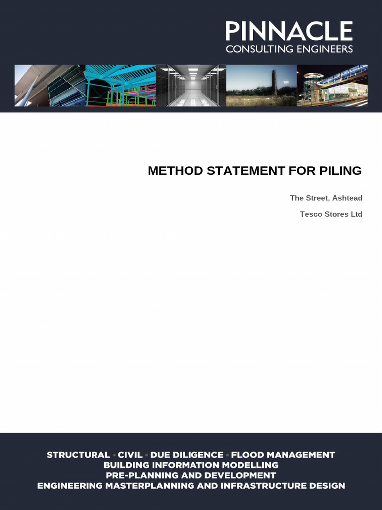 Piling Method Statement for Tesco Ashtead | PDF | Specification ...
