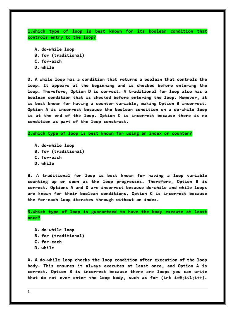 Loop Execution and Conditions Explained | PDF | Control Flow | Software ...