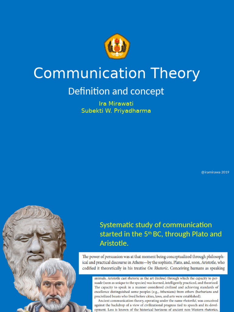 Communication Theory - Concept and Definition | PDF