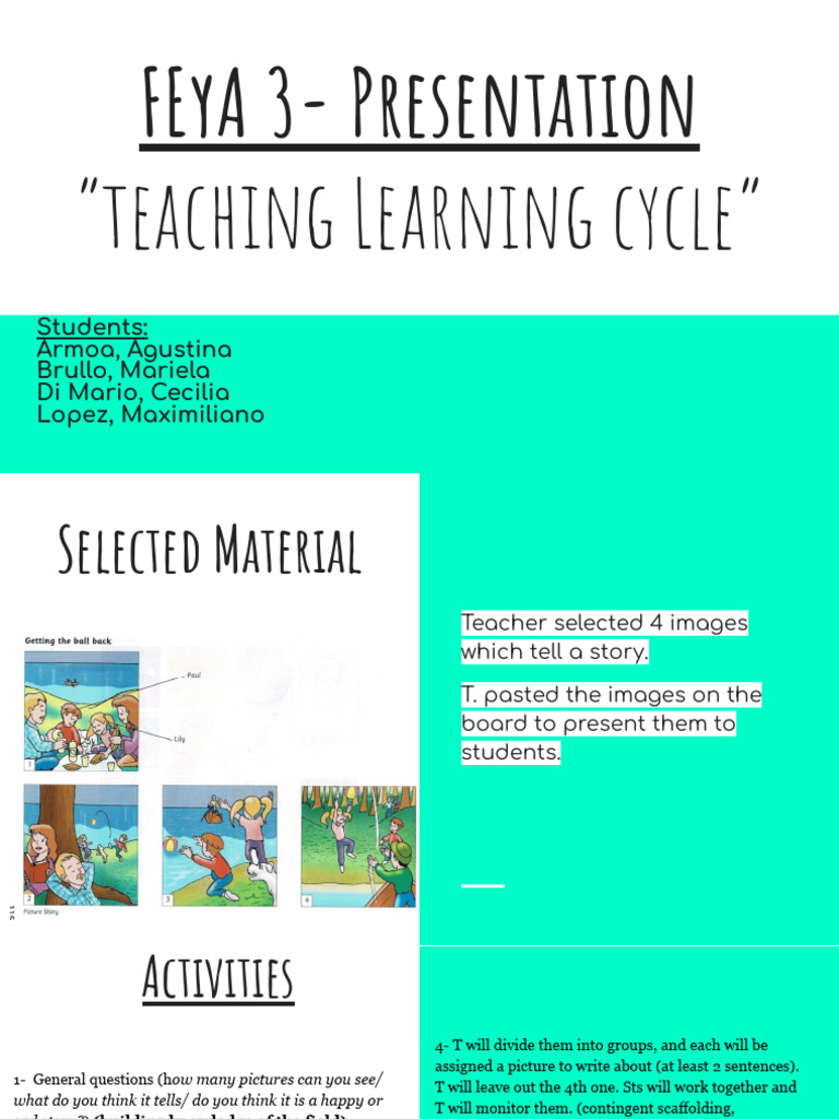 Teaching Learning Cycle Activities | PDF | Behavior Modification ...