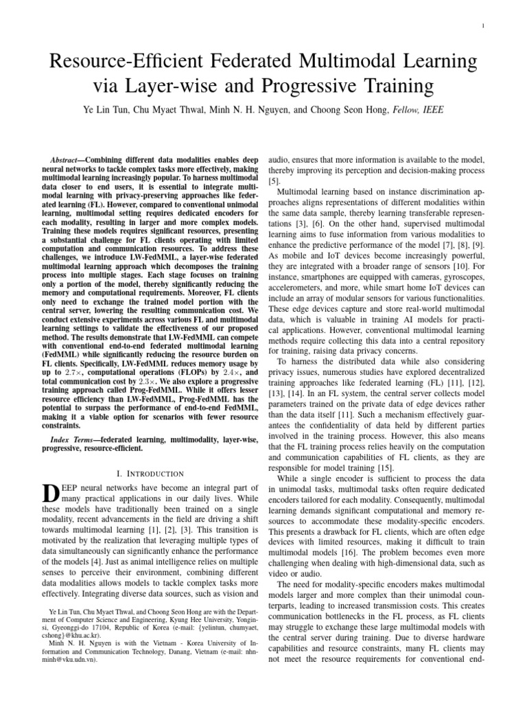 Resource-Efficient Federated Learning | PDF | Computing | Applied ...