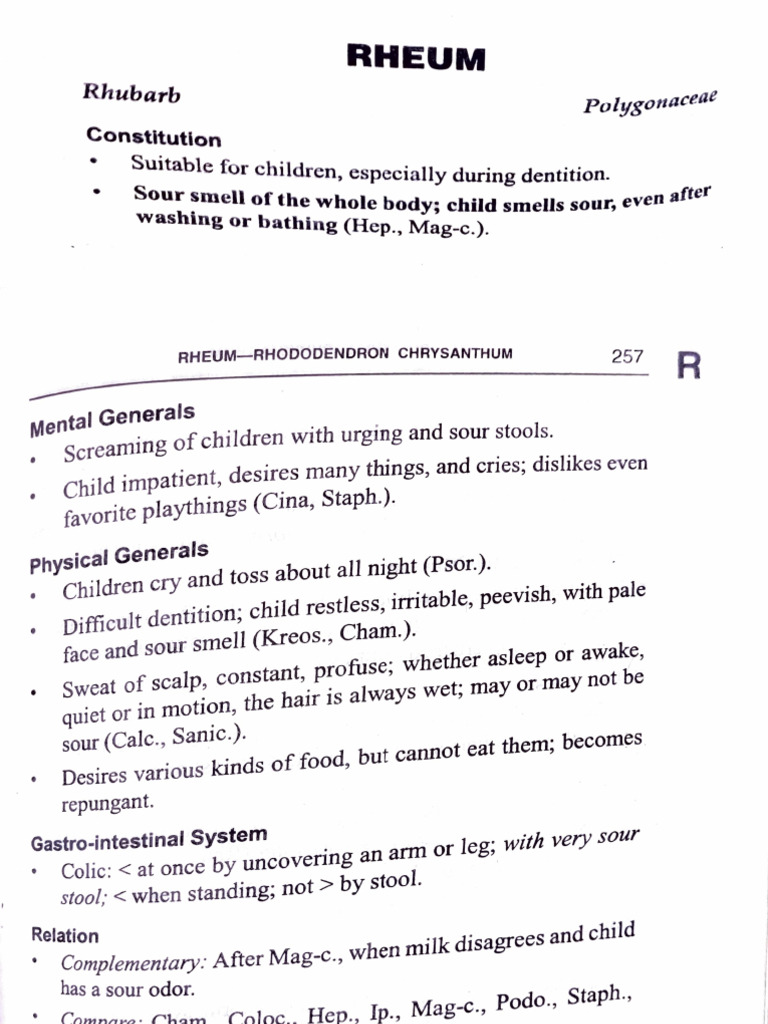 Rheum by Allen | PDF