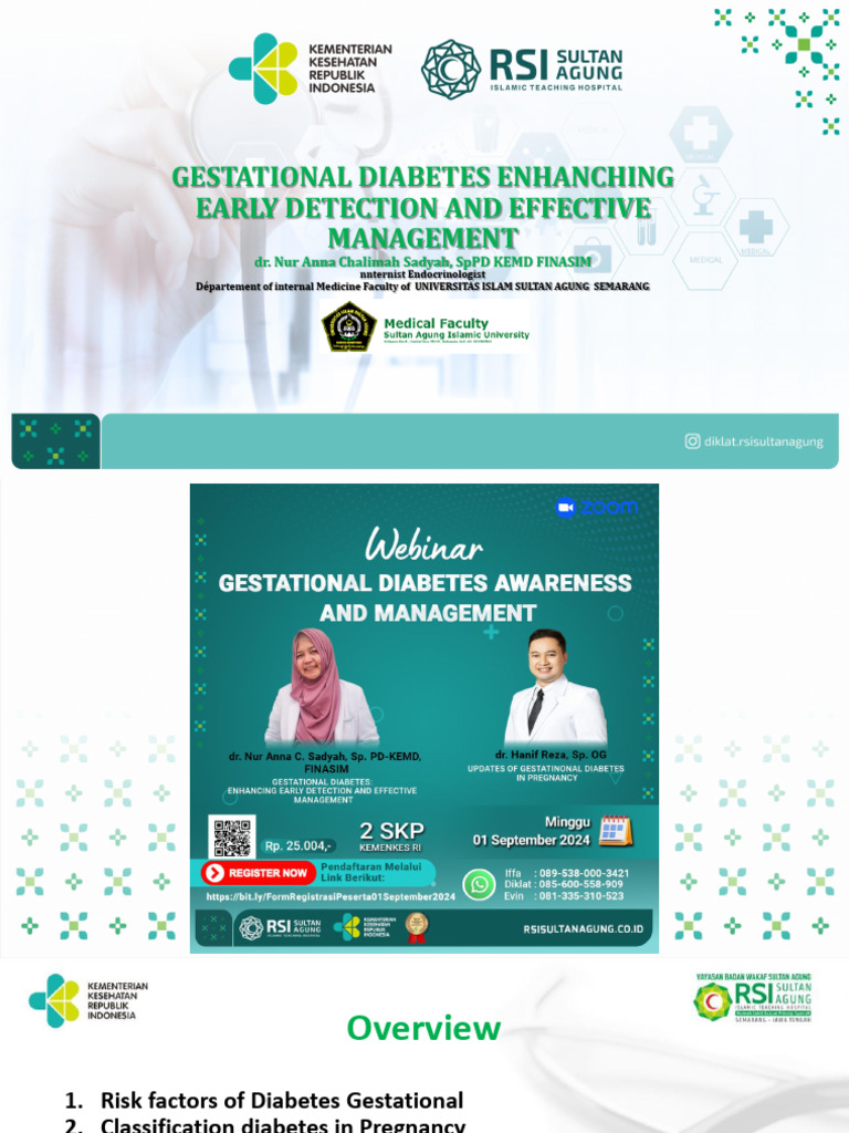 Deteksi Dini dan Manajemen Diabetes Gestasional | PDF
