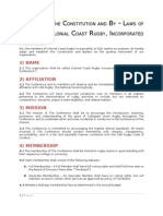 Colonial Coast Rugby Constitution Updated 04-24-2012