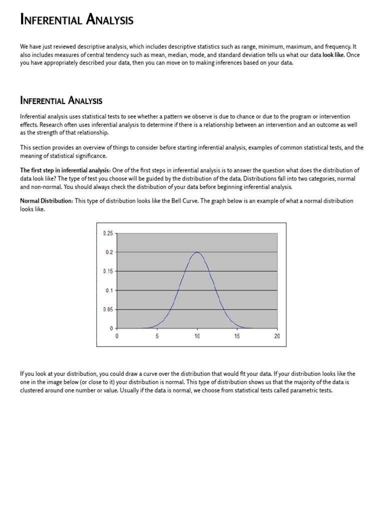 Understanding Inferential Analysis Techniques | PDF | Statistical ...
