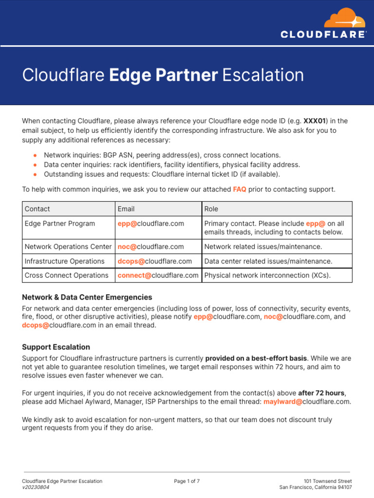 Cloudflare Edge Partner Support Guide | PDF | I Pv6 | Computer Networking