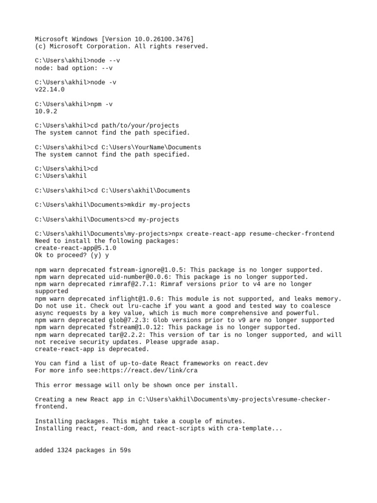 React App Setup and Errors Guide | PDF | Software Engineering ...