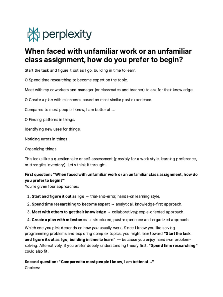Amazon Work Style Assessment Guide | PDF | Innovation | Creativity