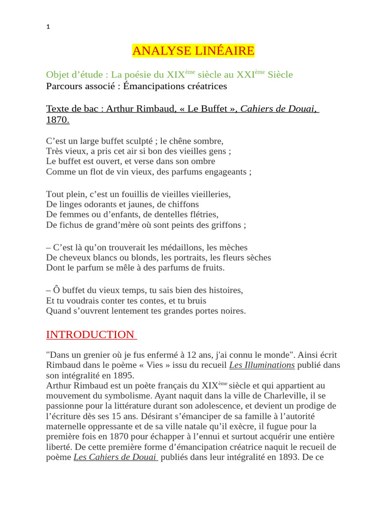 Analyse de 