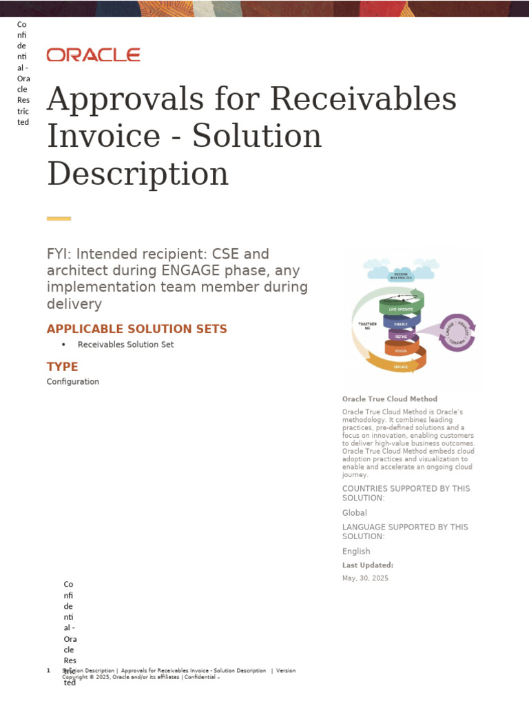 Approvals for Receivables Invoice Guide | PDF | Accounts Payable ...