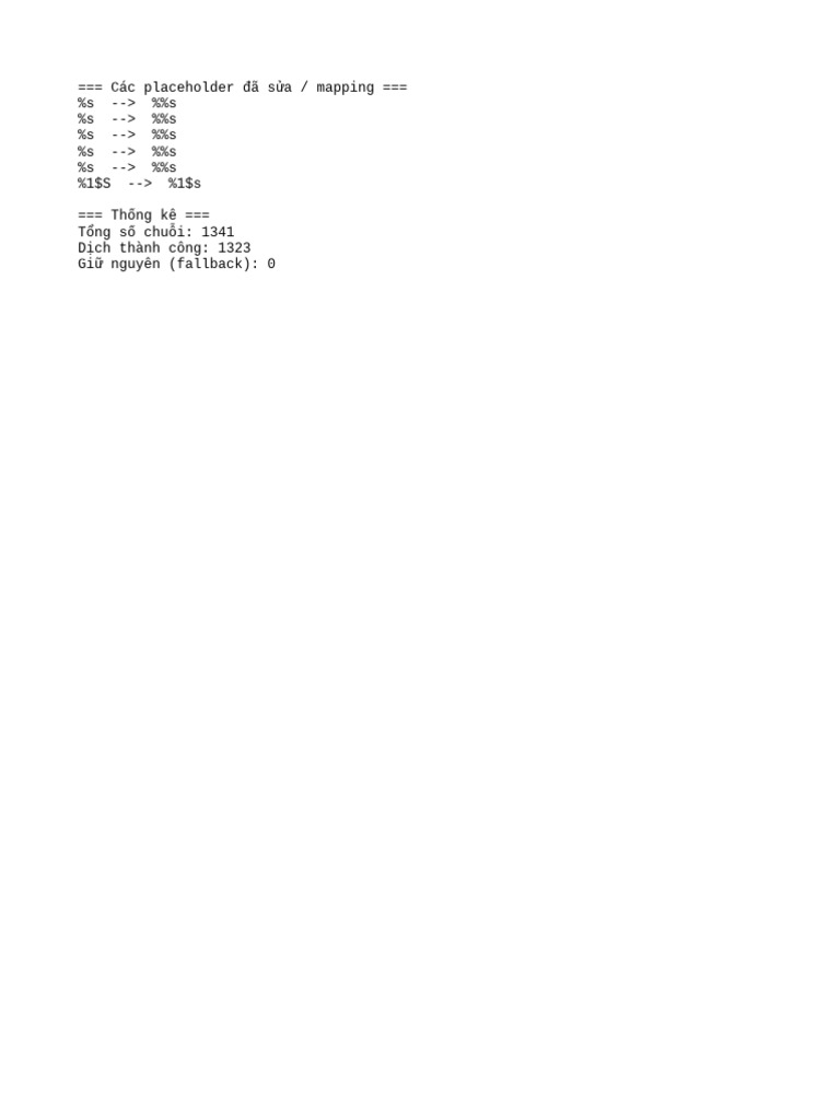 Placeholders Log | PDF