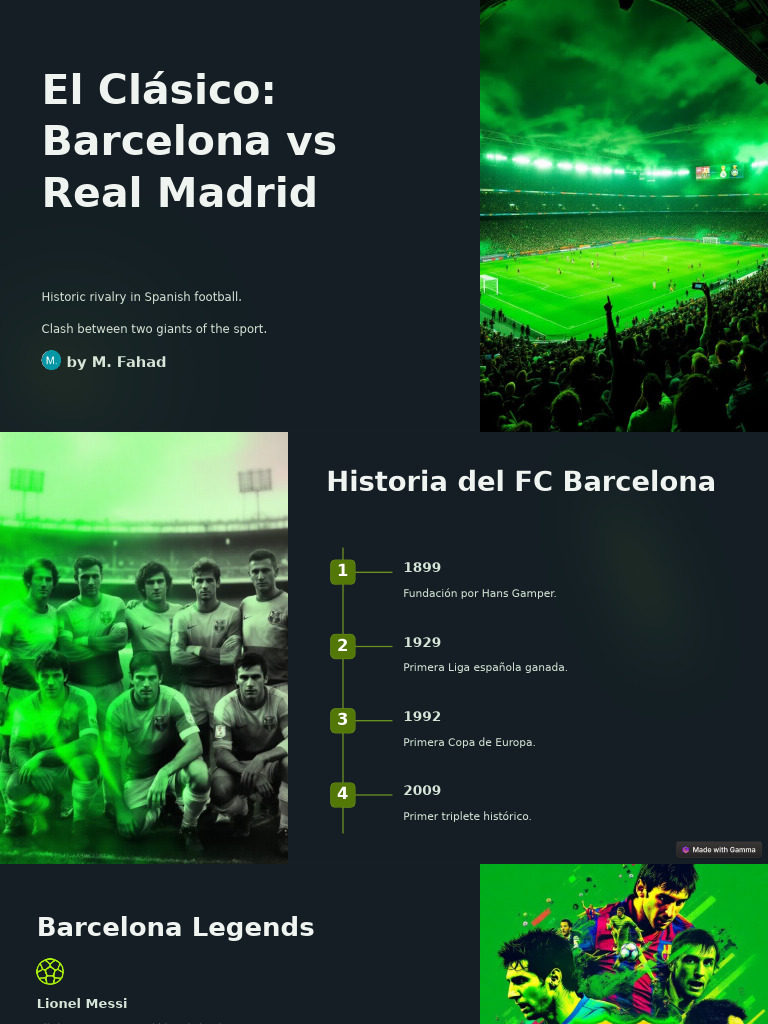 Clásico: Barcelona vs Real Madrid en Números | PDF
