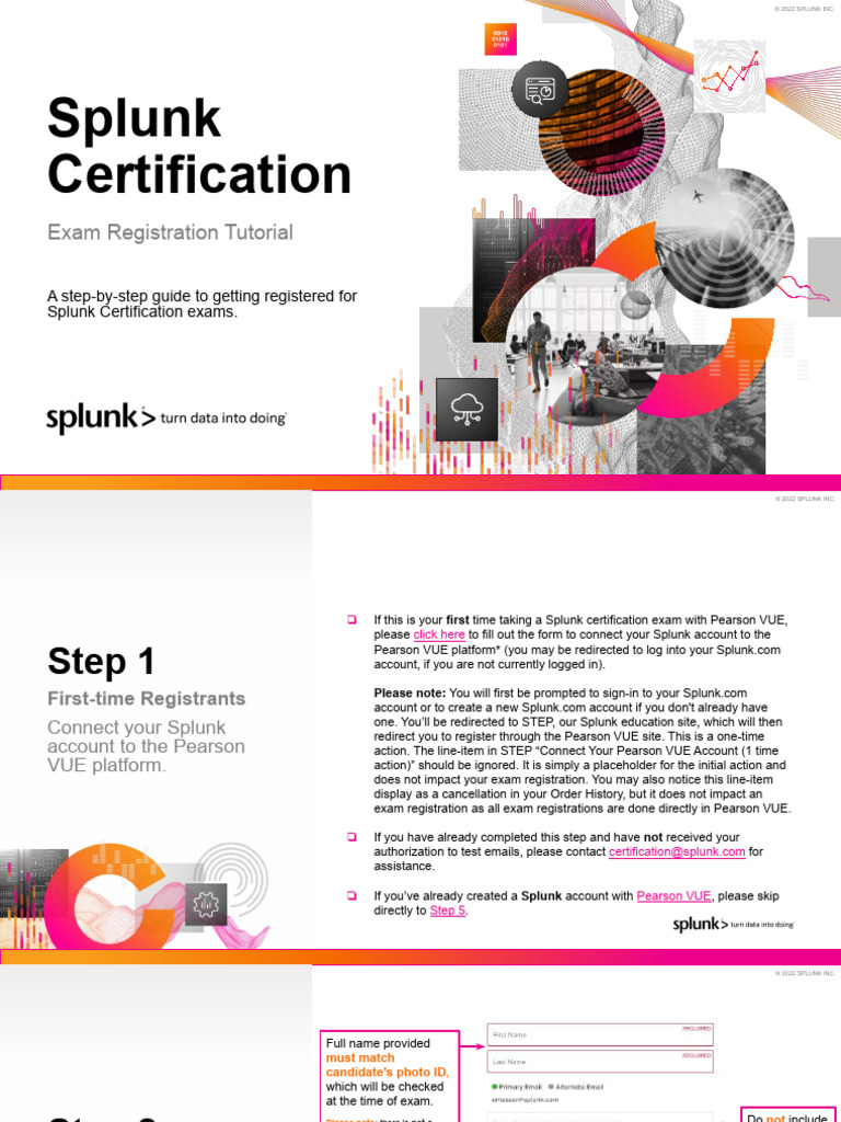 Splunk Certification Exam Registration Guide | PDF | Computing