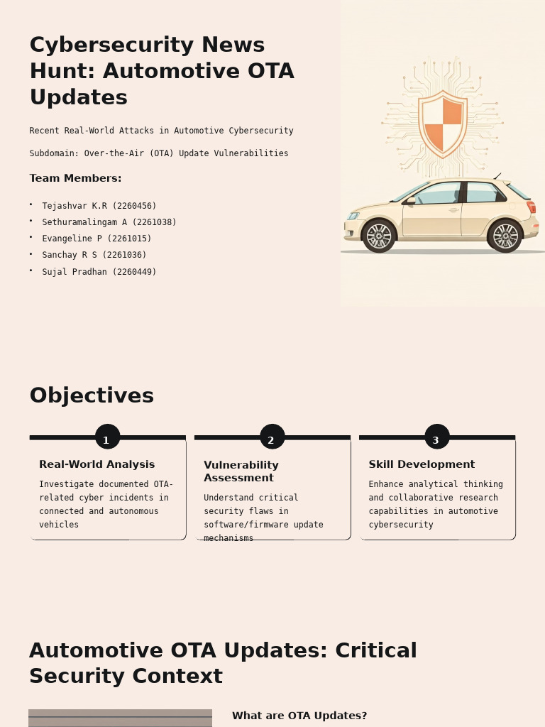 Cybersecurity News Hunt Automotive OTA Updates | PDF | Computer ...