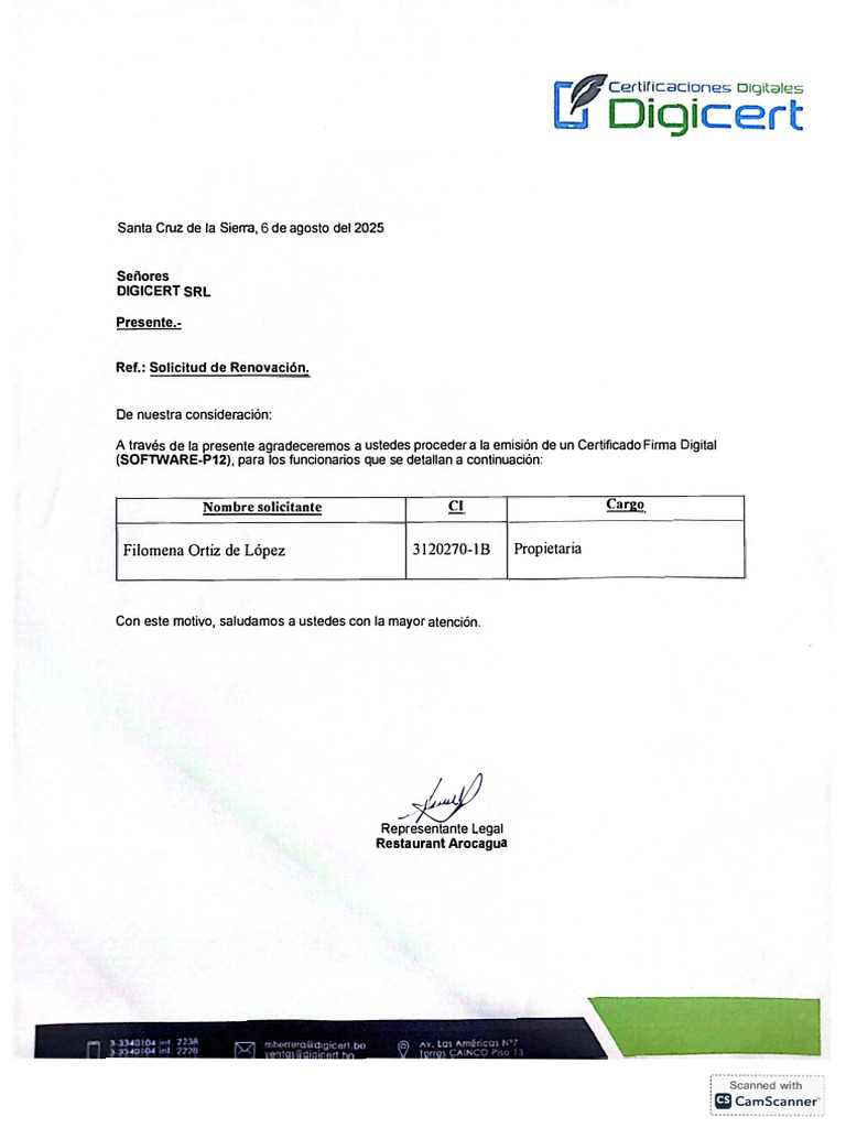Solicitud de Certificado Digital P12 | PDF