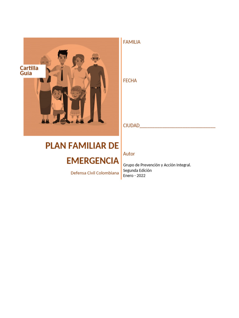 Plan Familiar de Emergencia 2022 | PDF