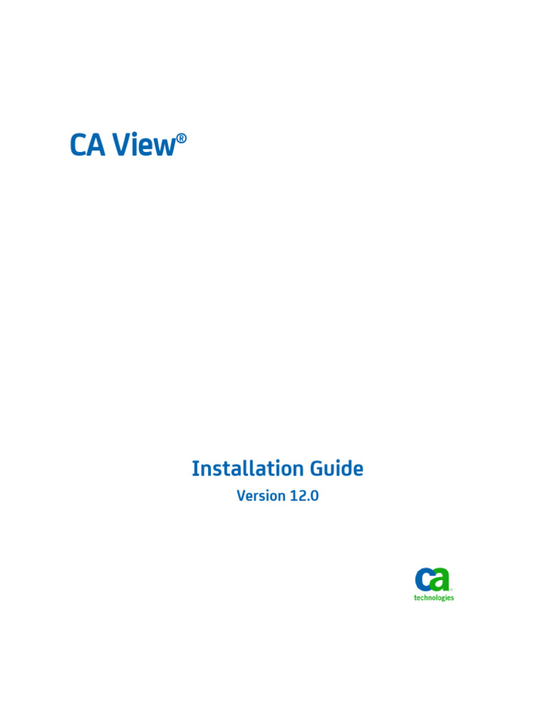 CA View Installation Guide 12.0 | PDF | Computer Science | Software ...