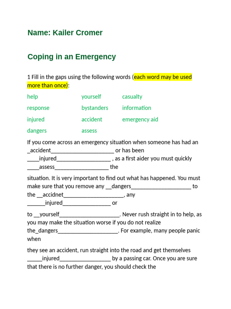 Emergency Response Coping Guide | PDF