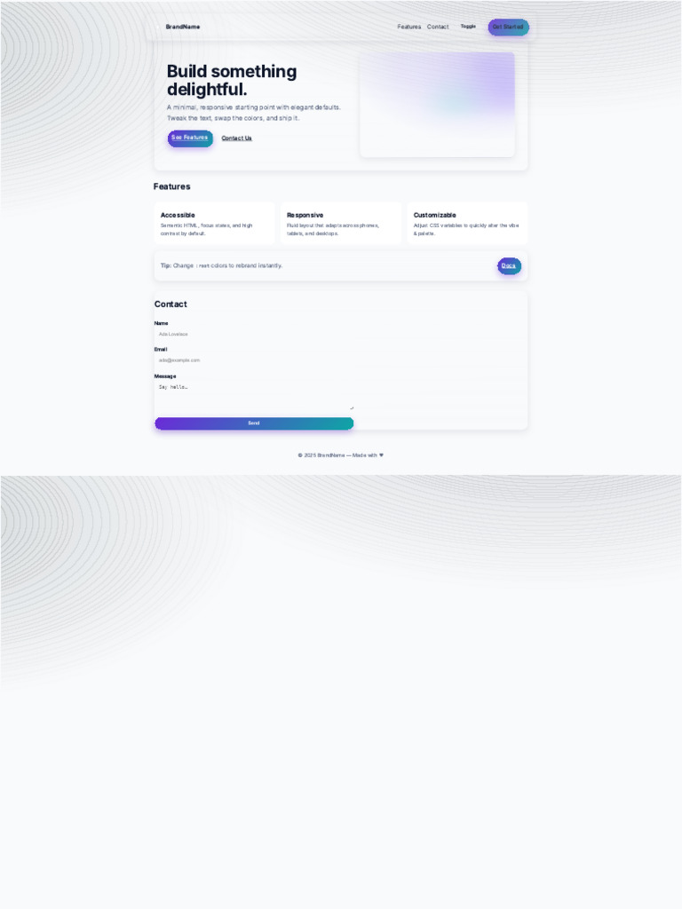 Modern Responsive HTML Starter | PDF
