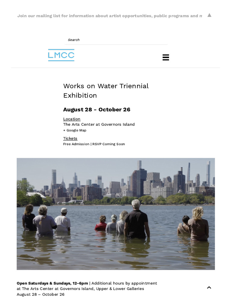Works On Water Triennial Exhibition - LMCC | PDF | Natural Environment