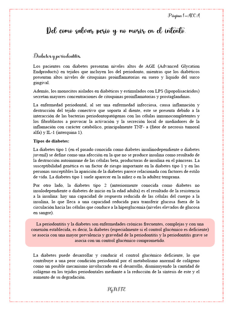 Del Como Salvar Perio y No Morir en El Intento | PDF | Diabetes ...
