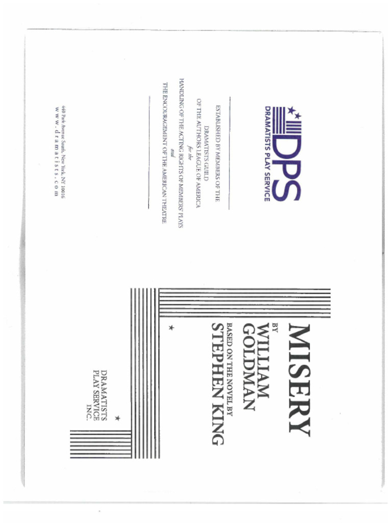 MISERY Full Script | PDF