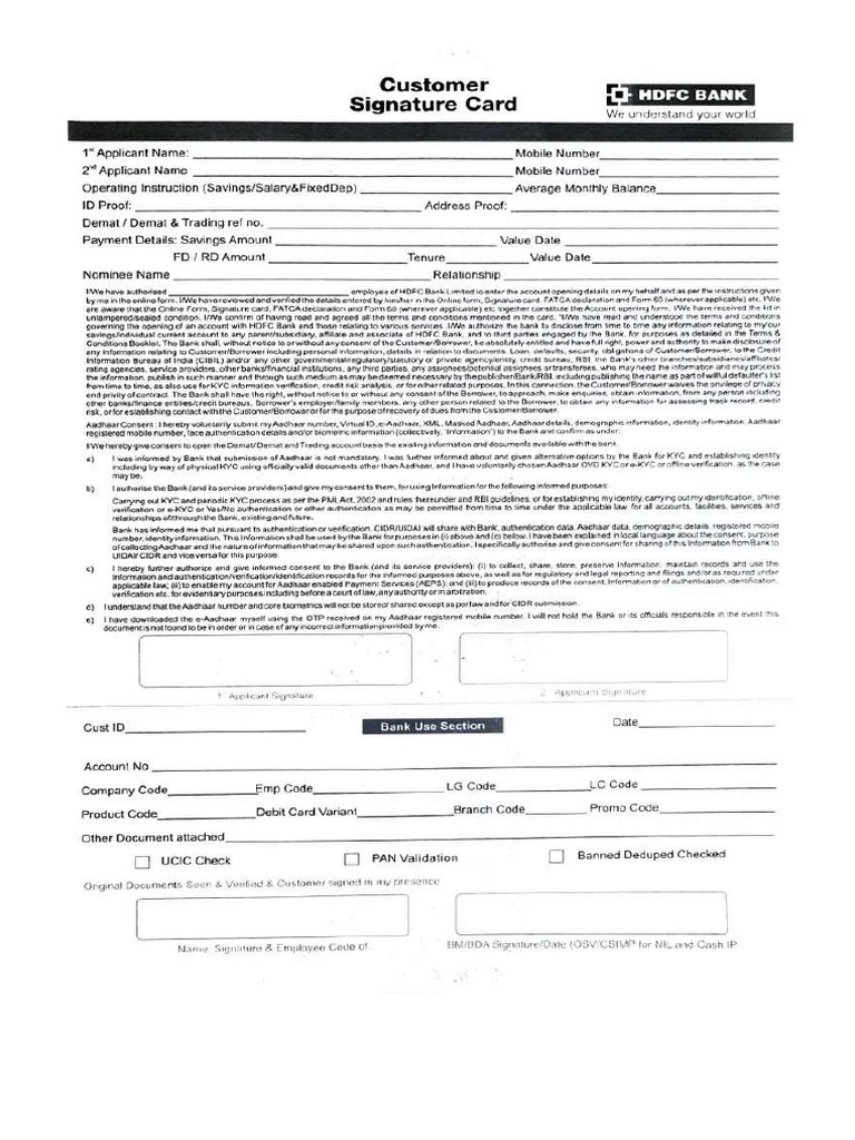 Signature Card | PDF