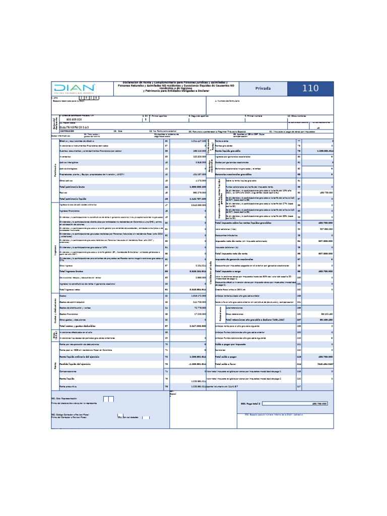 Declaración de Renta 2022 para Empresas | PDF | Impuestos | Dividendo