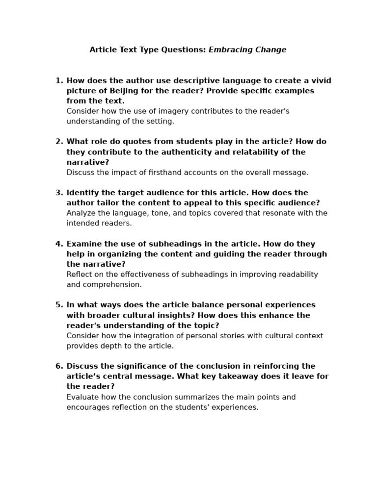 Analyzing Article Text Techniques | PDF