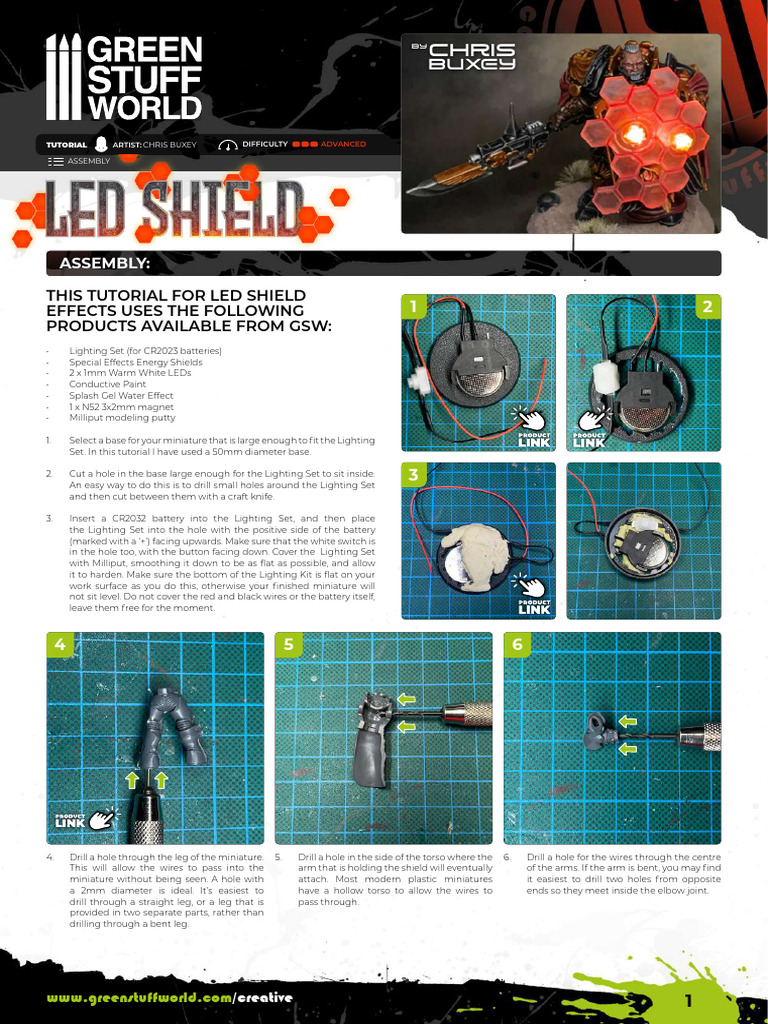LED Shield Effects Miniature Tutorial | PDF | Wire | Materials
