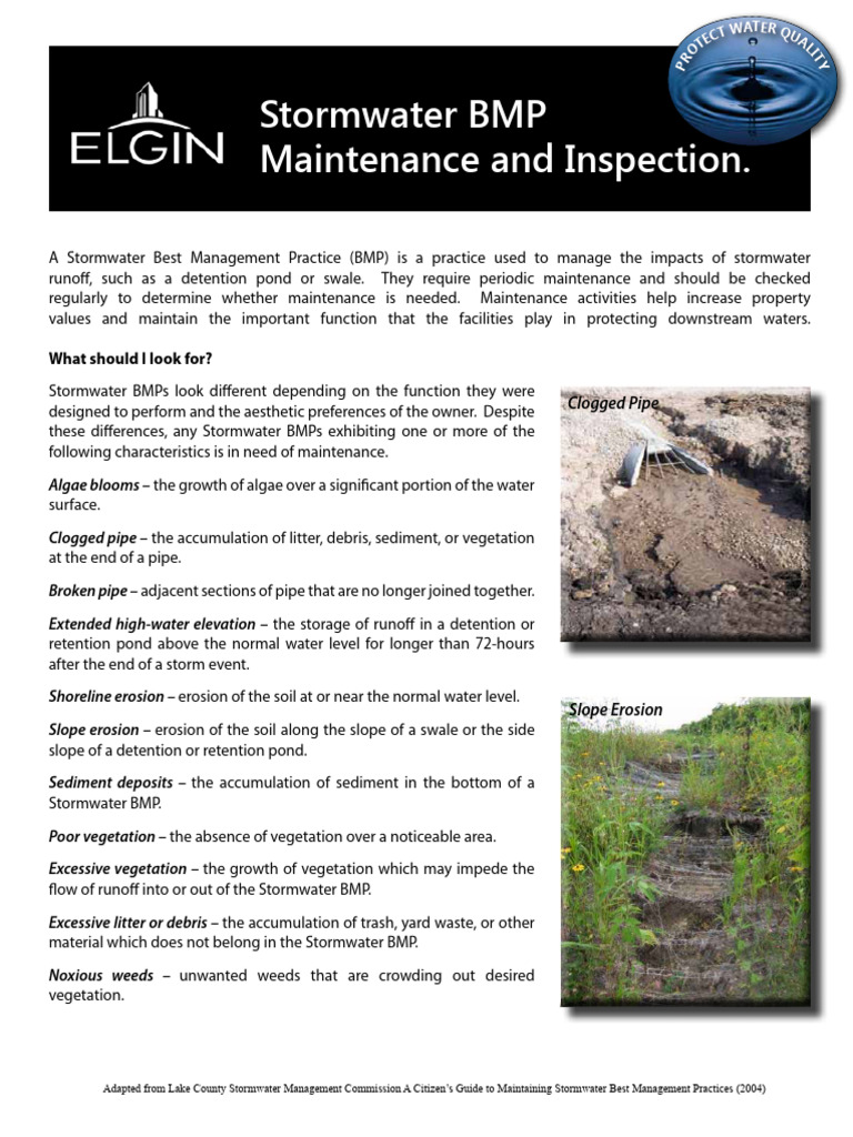 Stormwater BMP Maintenance Guide | PDF | Stormwater | Surface Runoff