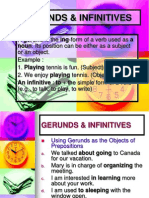 Gerunds & Infinitives: A Gerund Is The Ing-Form of A Verb Used As A Noun. Its Position Can Be Either As A Subject