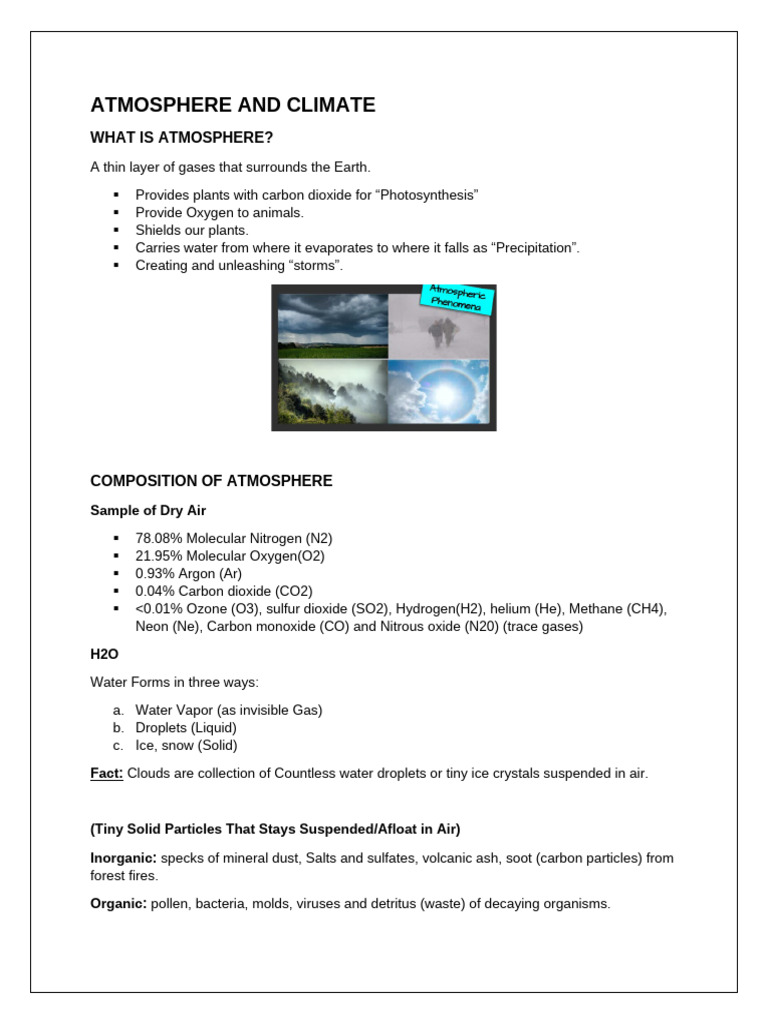 Understanding Earth's Atmosphere and Ozone | PDF | Atmosphere | Argon