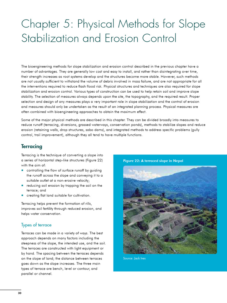 Slope Stabilization Techniques for Erosion Control | PDF | Surface ...