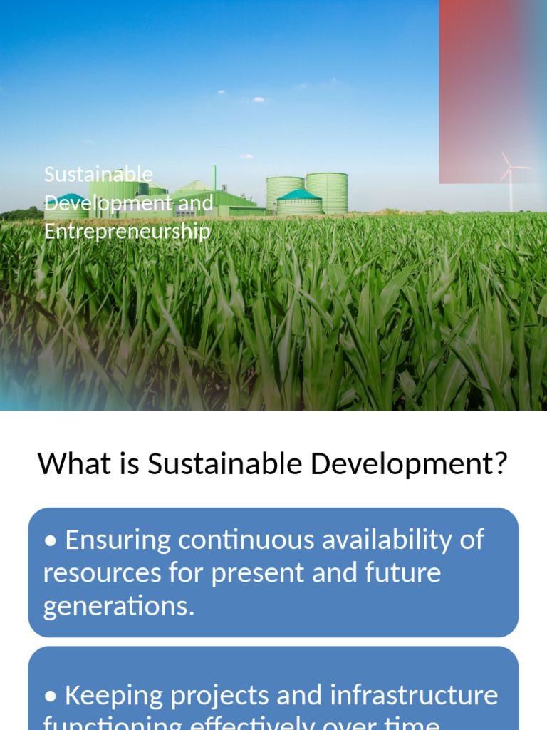 Sustainable Development & Entrepreneurship Guide | PDF ...
