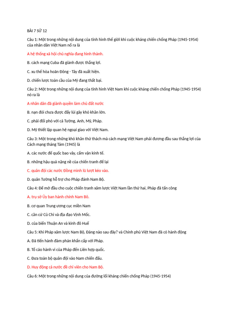 Bài 7 S 12 | PDF