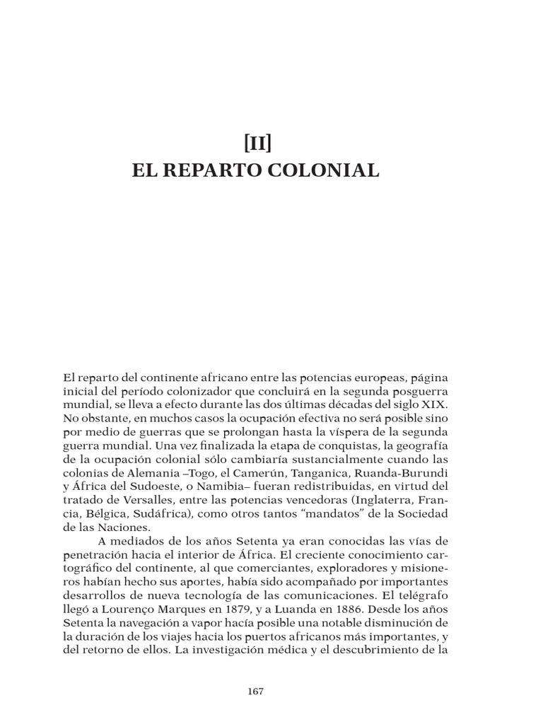 Mapa Conceptual del Reparto Colonial | PDF | Colonialismo | Relaciones ...