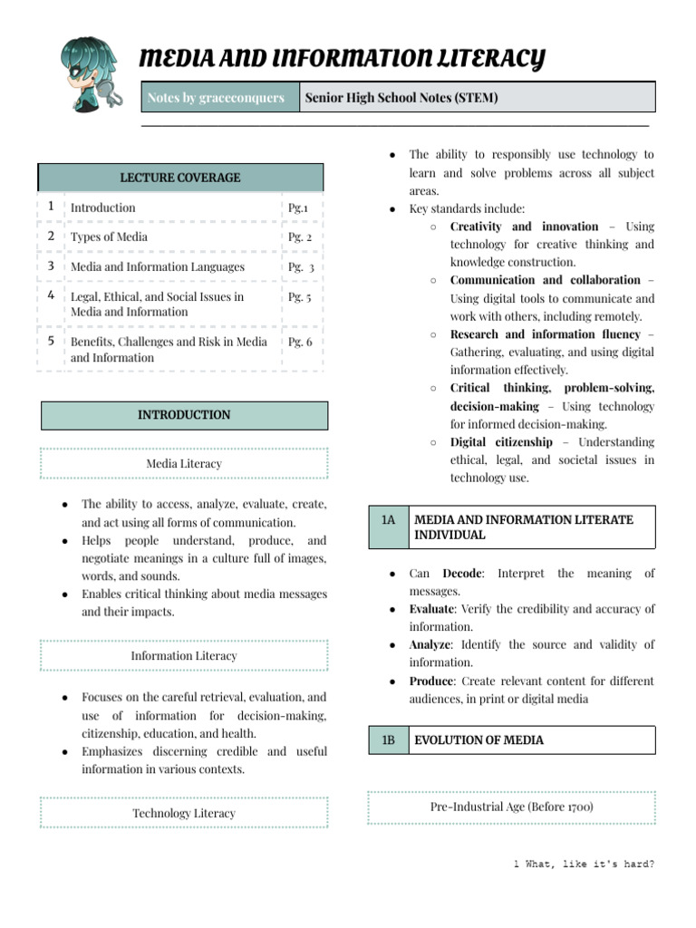 Media and Information Literacy Guide | PDF | Mass Media | Information