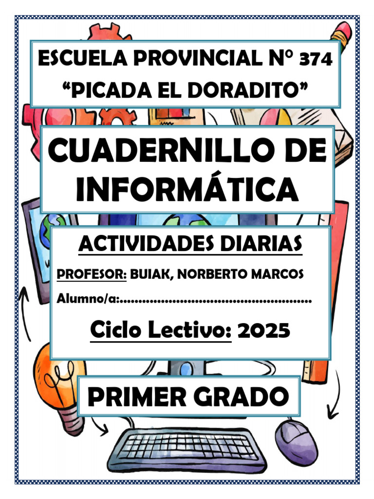 Cuadernillo de Informática 1° Grado | PDF | Hardware de la computadora ...