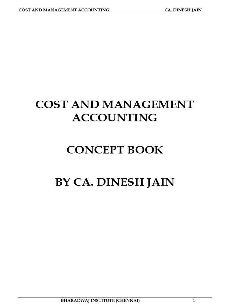 Cost and Management Accounting Guide | PDF | Opportunity Cost | Demand