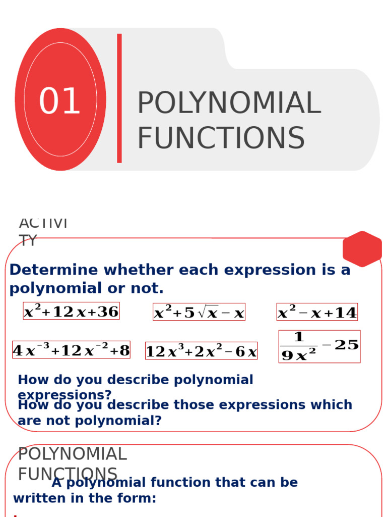 Understanding Polynomial Functions | PDF | Polynomial | Zero Of A Function