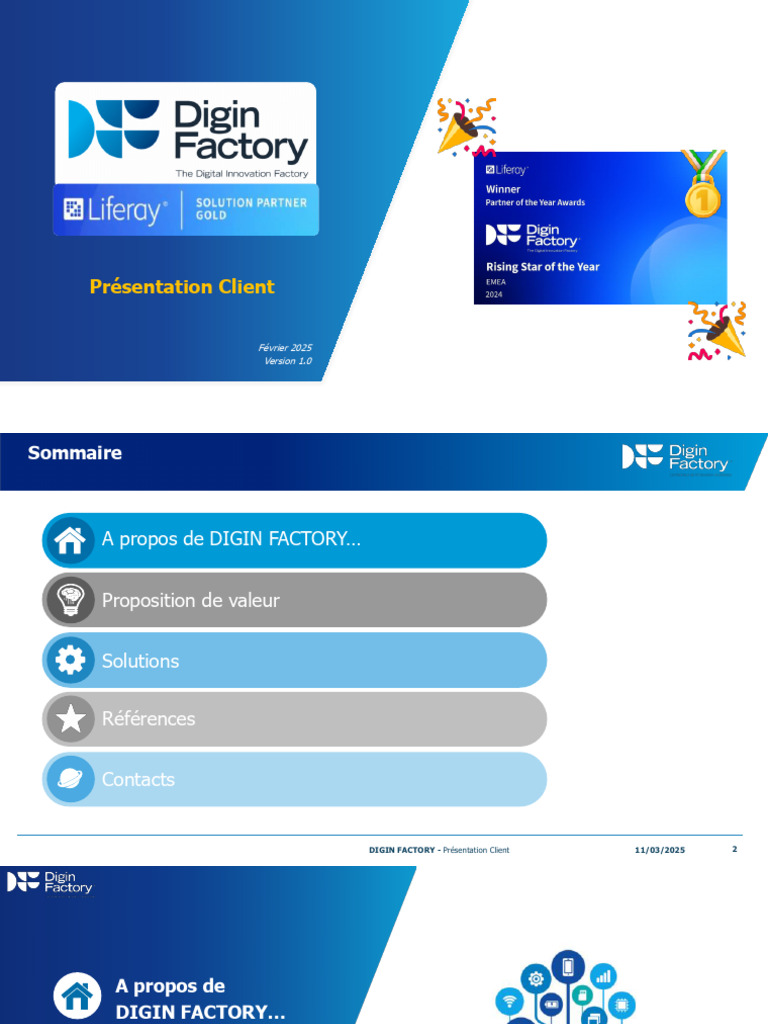 Présentation de DIGIN Factory | PDF | Application | Cloud computing
