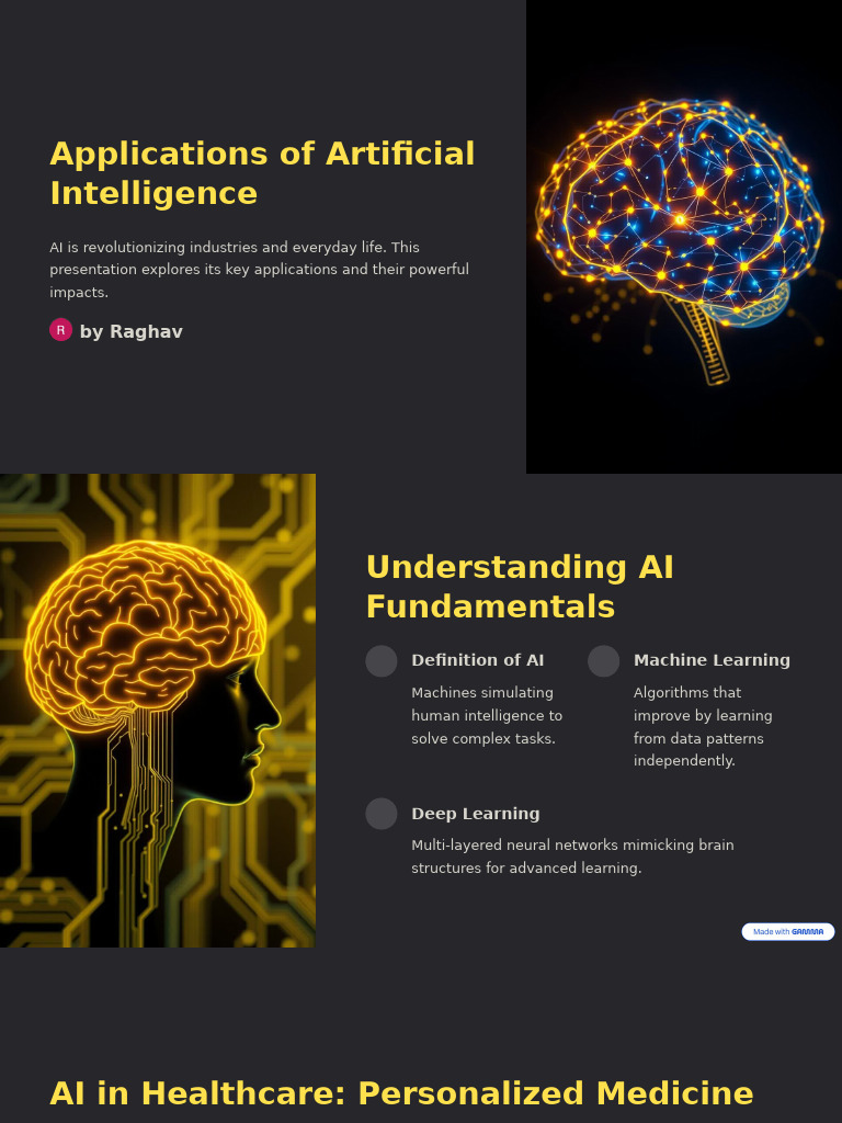 Key Applications of Artificial Intelligence | PDF