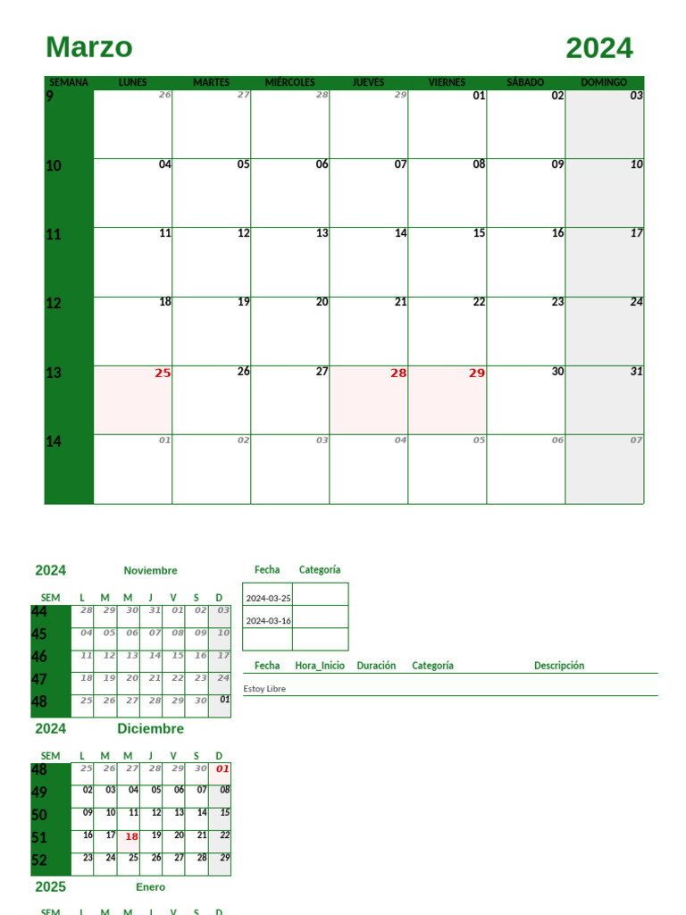 Calendario de Fechas Importantes 2024 | PDF | Fiestas cristianas y días ...