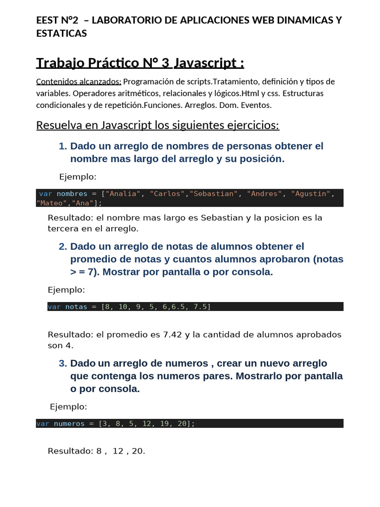 Ejercicios de JavaScript para Principiantes | PDF | Botón (Computación ...