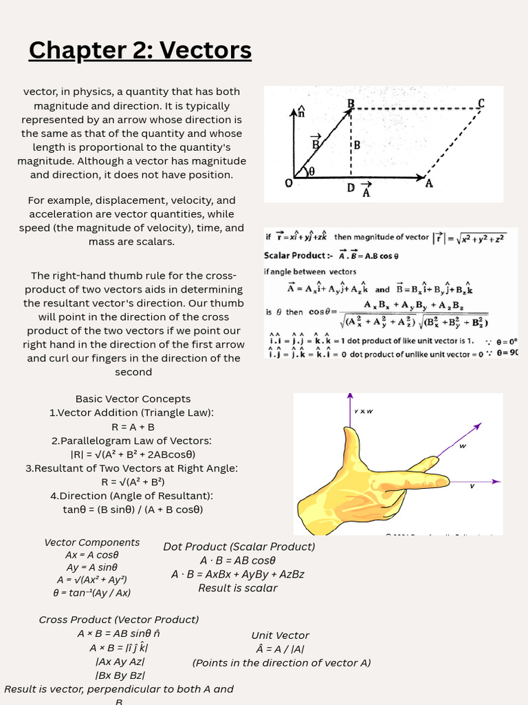 Understanding Vectors in Physics | PDF
