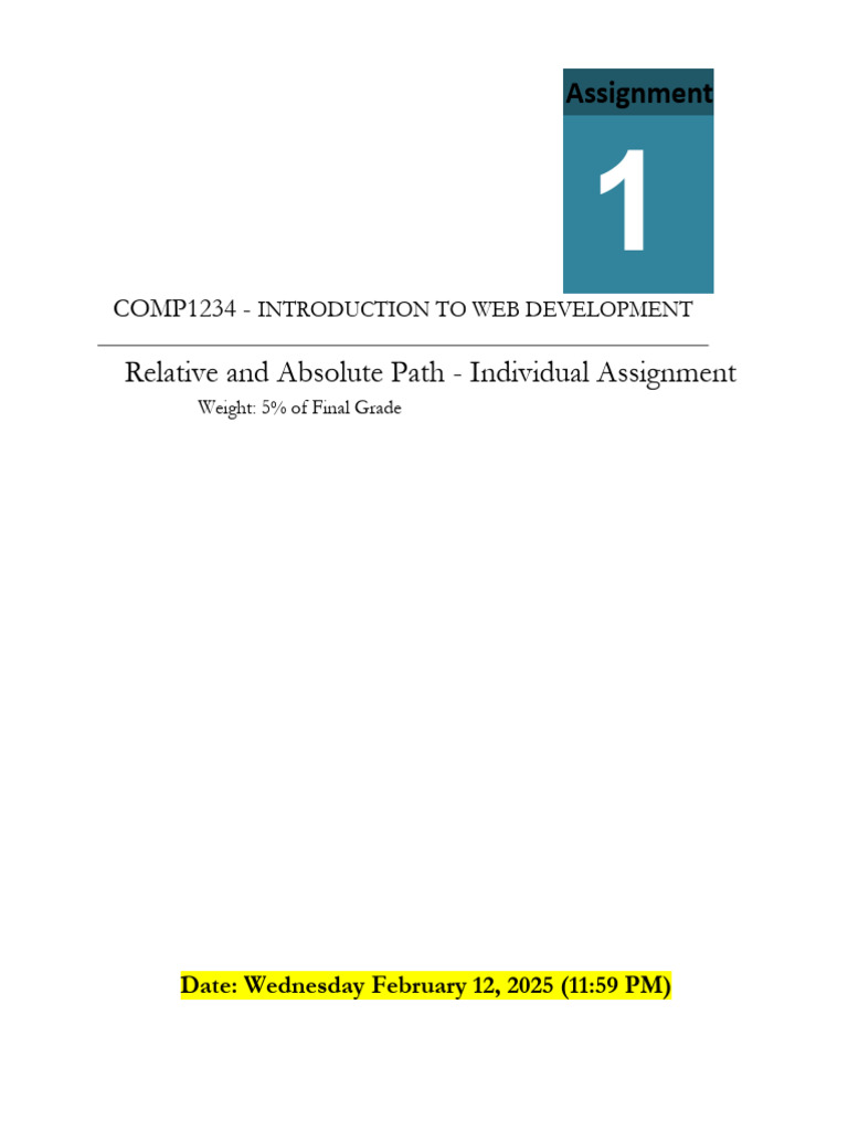 COMP1234 Assignment 01: File Referencing | PDF | World Wide Web ...