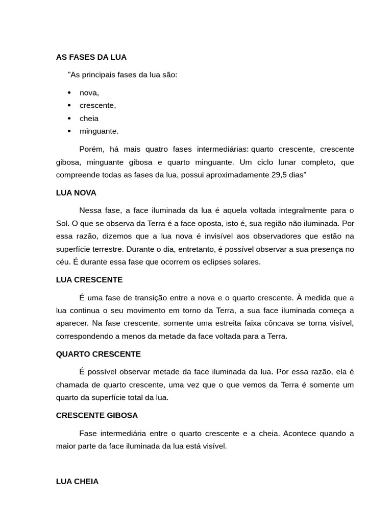 Fases da Lua e Eclipses Explicados | PDF | Eclipse | Lua